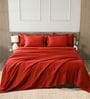 Maroon 400TC 100% Cotton Solid Flat Super King Bedsheet With 2 Pillow Covers