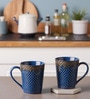 Deep Sky Hue Coffee Mug Set of 2(275 ML Each) Microwave Safe Coffee Mugs