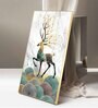 Deer and Its Branches Glass Finish Vertical Wall Art