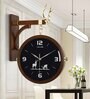 Deer Brown-Black Round Double Sided 2 Faces Retro Station Wall Clock
