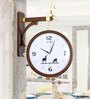 Brown Plastic Double Sided Platform Clock