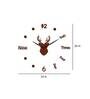 Brown Acrylic Deer Face Modern Wall Clock