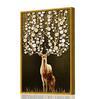 Deer Multicolour Synthetic Wood Wall Art