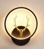 Deer Horn Novelty Wall Lamp Round Design Set of 1