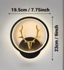 Deer Horn Novelty Wall Lamp Round Design Set of 1