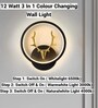 Deer Horn Novelty Wall Lamp Round Design Set of 3