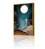 Deer In Moonlight Multicolour Engineered Wood Framed Canvas Wall Painting