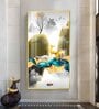 Deer In The Sky Glass Finish Vertical Wall Art