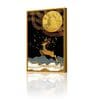 Deer Multicolour Engineered Wood Framed Canvas Wall Painting