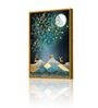 Deer Multicolour Engineered Wood Framed Canvas Wall Painting