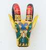 Yellow Deer Sclupture Mango Wood Wall Mask