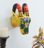 Yellow Deer Sclupture Mango Wood Wall Mask