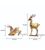 Deer Multicolour Metal (Set of 2) Figurine