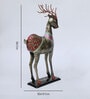 Deer Panting Set Of 2 Multicolour Iron Figurines