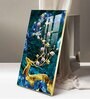 Deer s Serenade Glass Finish Vertical Wall Art