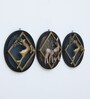 Deer Set Of 3 Gold Iron Wall Art Without LED