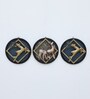 Deer Set Of 3 Gold Iron Wall Art Without LED