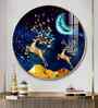 Deers In Night Sky Acrylic Round Wall Art