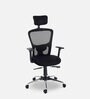 Durian Define Breathable Mesh High Back Ergonomic Chair with Headrest in Black Colour