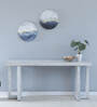 DeFranco Metal Console Table In White Colour