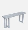 DeFranco Metal Console Table In White Colour
