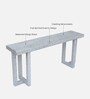 DeFranco Metal Console Table In White Colour