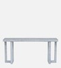 DeFranco Metal Console Table In White Colour