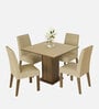Deise 4 Seater Dining Set in Wood Finish
