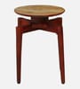 Delft Acacia Wood End Table In Dual Tone Finish