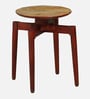 Delft Acacia Wood End Table In Dual Tone Finish