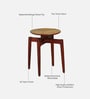Delft Acacia Wood End Table In Dual Tone Finish