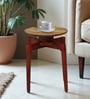 Delft Acacia Wood End Table In Dual Tone Finish