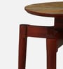 Delft Acacia Wood End Table In Dual Tone Finish