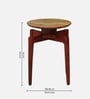 Delft Acacia Wood End Table In Dual Tone Finish