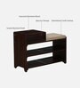 Delft Sheesham Wood Shoe Rack In Scratch Resistant Walnut Finish