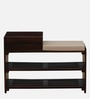 Delft Sheesham Wood Shoe Rack In Scratch Resistant Walnut Finish