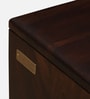 Delft Sheesham Wood Shoe Rack In Scratch Resistant Walnut Finish With Floral Print