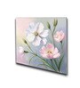 Pink and White Blooms Canvas Printed Wall Painting Black Frame