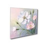 Pink and White Blooms Canvas Printed Wall Painting Black Frame