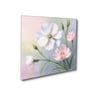 Pink and White Blooms Canvas Printed Wall Painting Black Frame