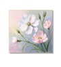 Pink and White Blooms Canvas Printed Wall Painting Gold Frame