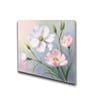 Pink and White Blooms Canvas Printed Wall Painting Gold Frame