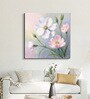 Pink and White Blooms Canvas Printed Wall Painting Stretch Canvas Frame