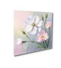 Pink and White Blooms Canvas Printed Wall Painting White Frame