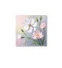 Pink and White Blooms Canvas Printed Wall Painting White Frame