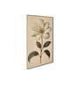 White Flower Canvas Series Set of 3 Printed Wall Painting Black Frame