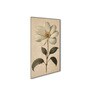 White Flower Canvas Series Set of 3 Printed Wall Painting Black Frame