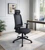 Yuzuki Ergonomic Chair With Adjustable Handle, Lumbar Support And Neck Rest In Black Colour