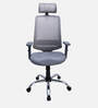 Nagisa Ergonomic Chair With Adjustable Handle, Lumbar Support and Neck Rest In Grey Colour