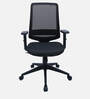 Fuku Ergonomic Chair With Adjustable Handle And Lumbar Support In Black Colour